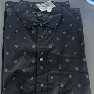 Marc Jacobs Black Shirt with Brown Floral Design